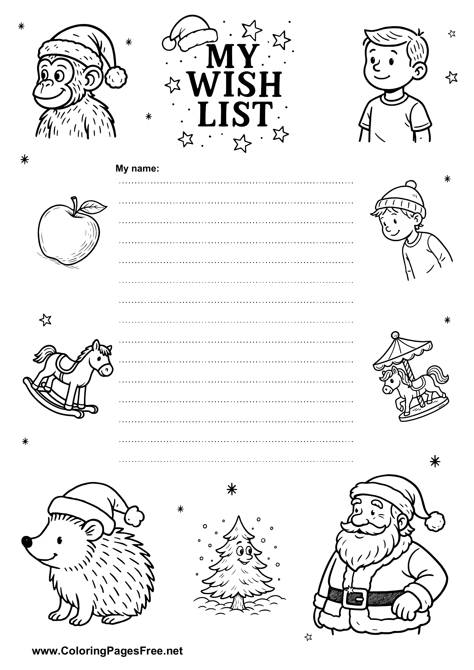 Christmas Wish List PDF Download