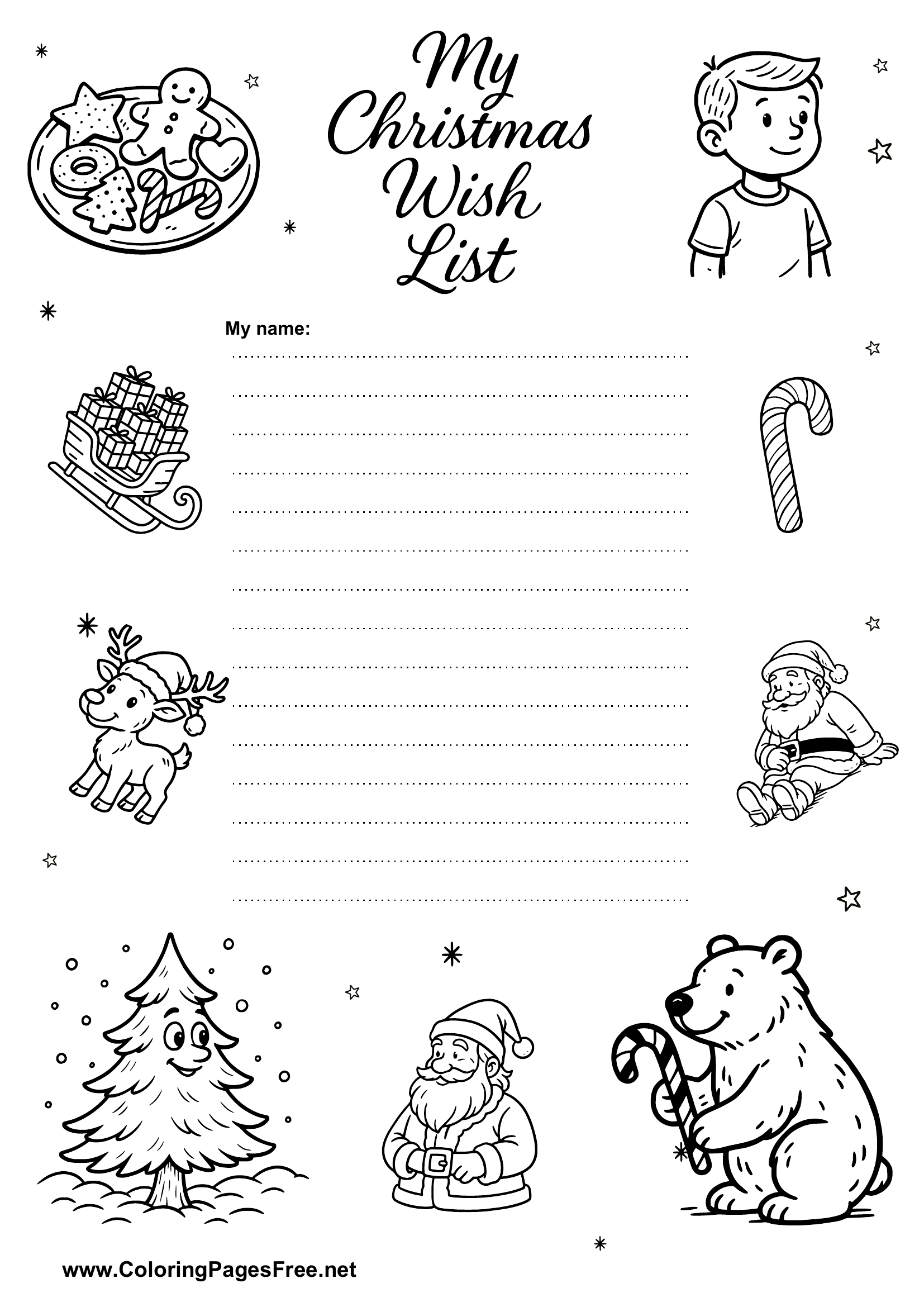 Christmas Wish List Printable