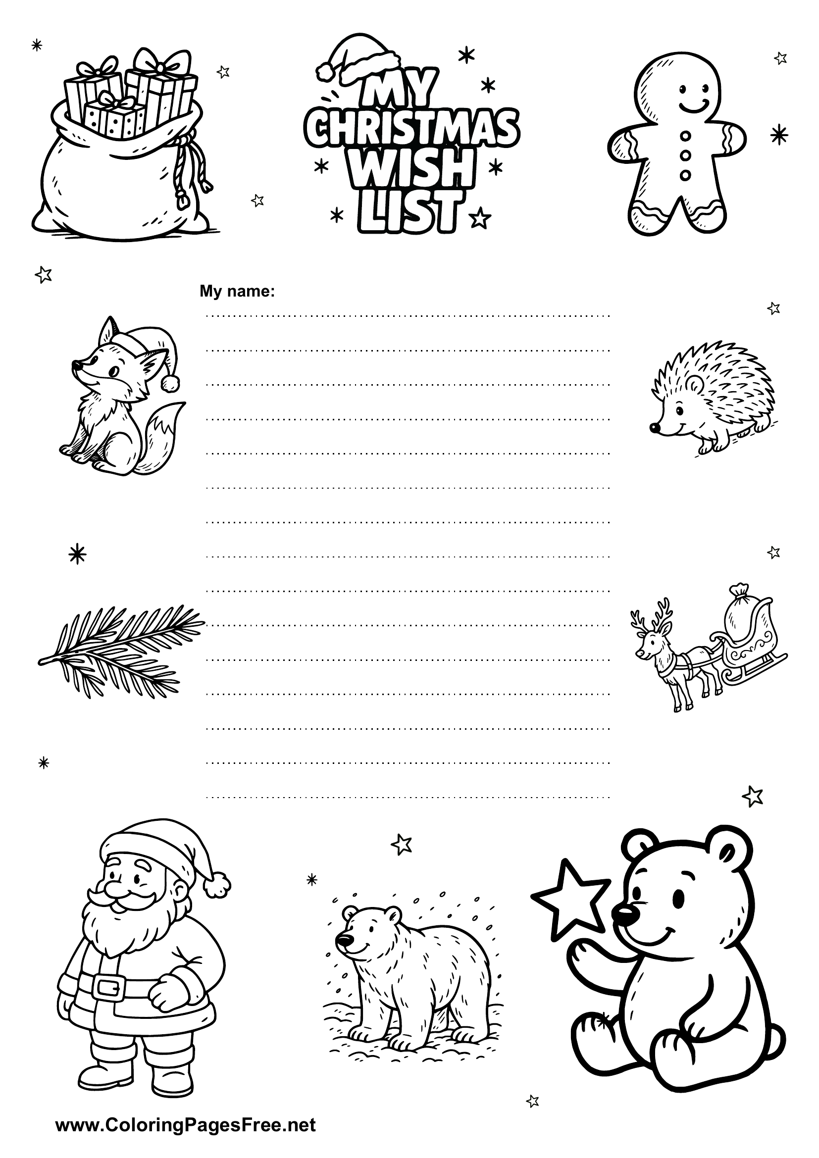 Christmas Wish List with Gift Frame