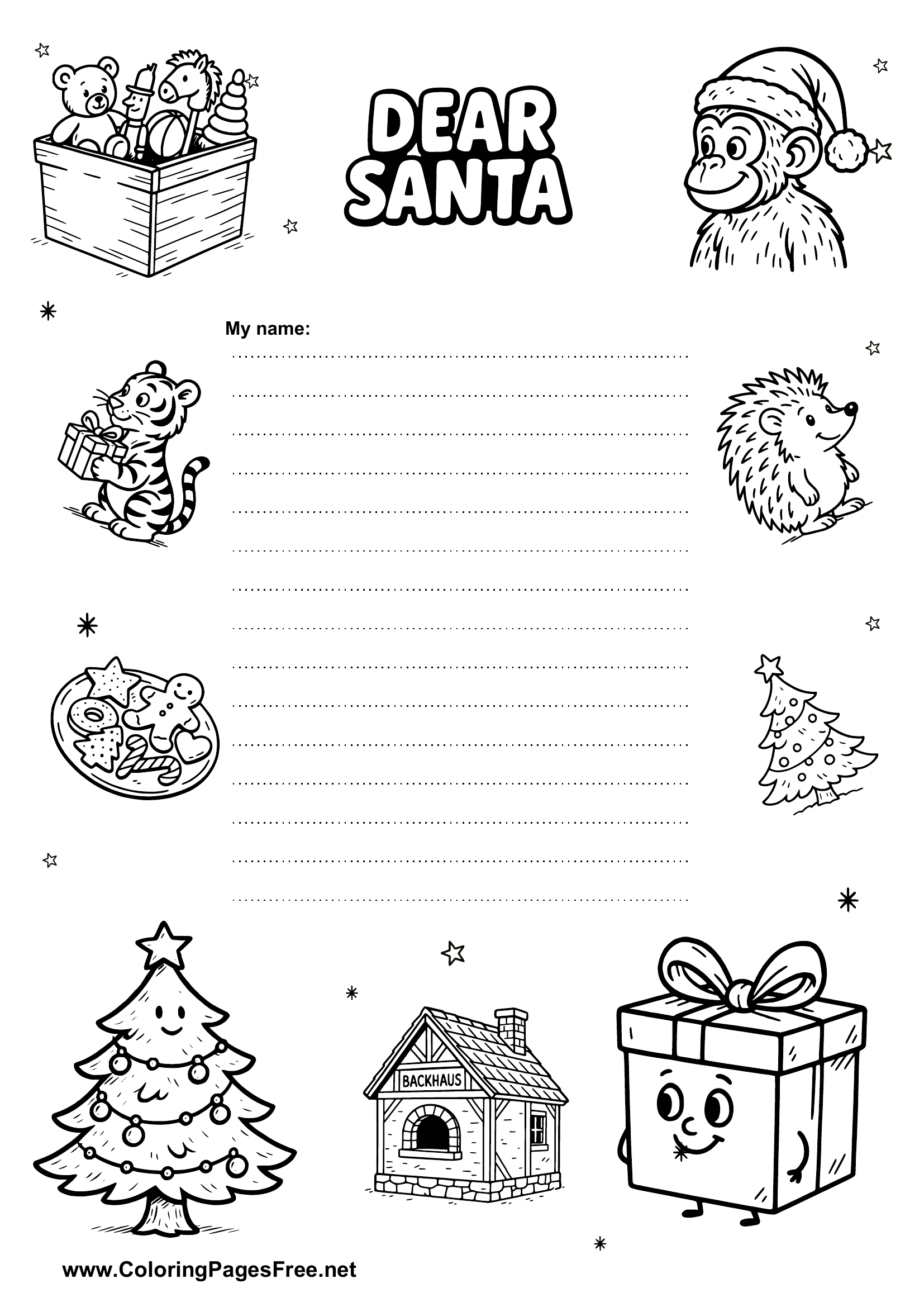 Christmas Wish List with Motif Frame