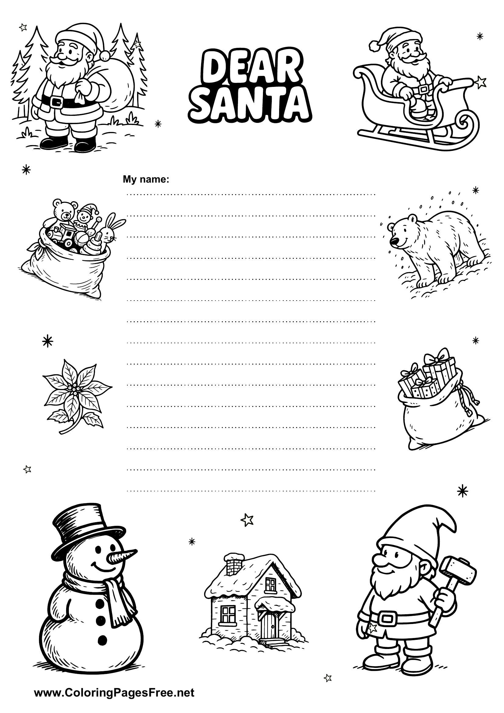 Classic Letter Style Christmas Wish List