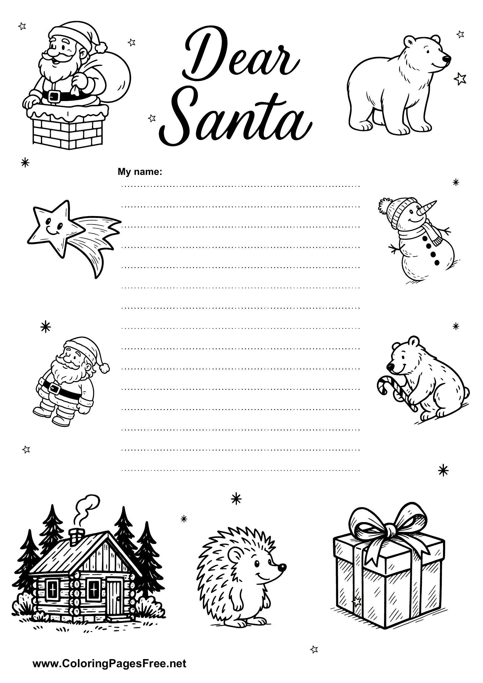 Festive Illustrated Wish List Template