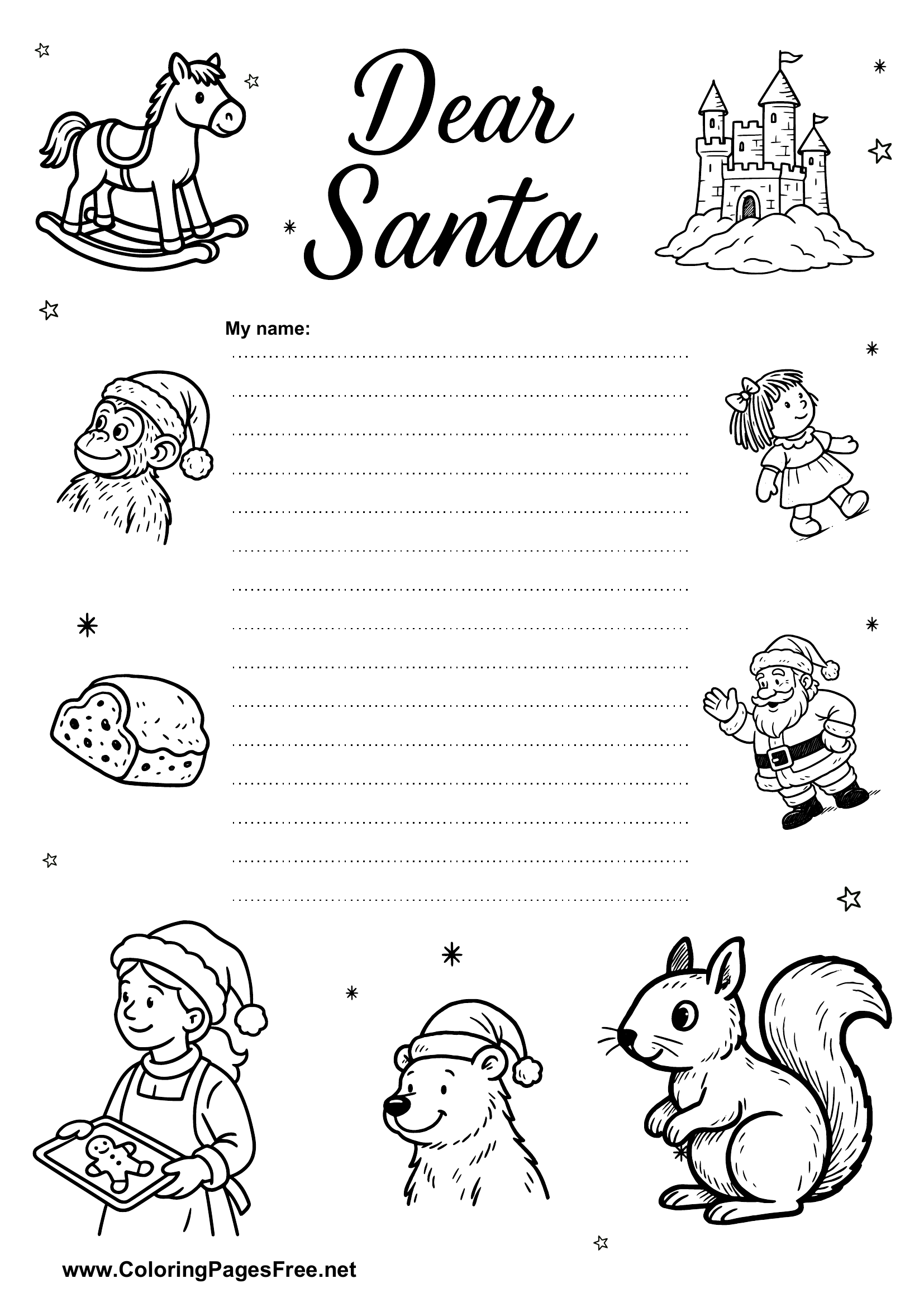 Free Wish List Fillable Template