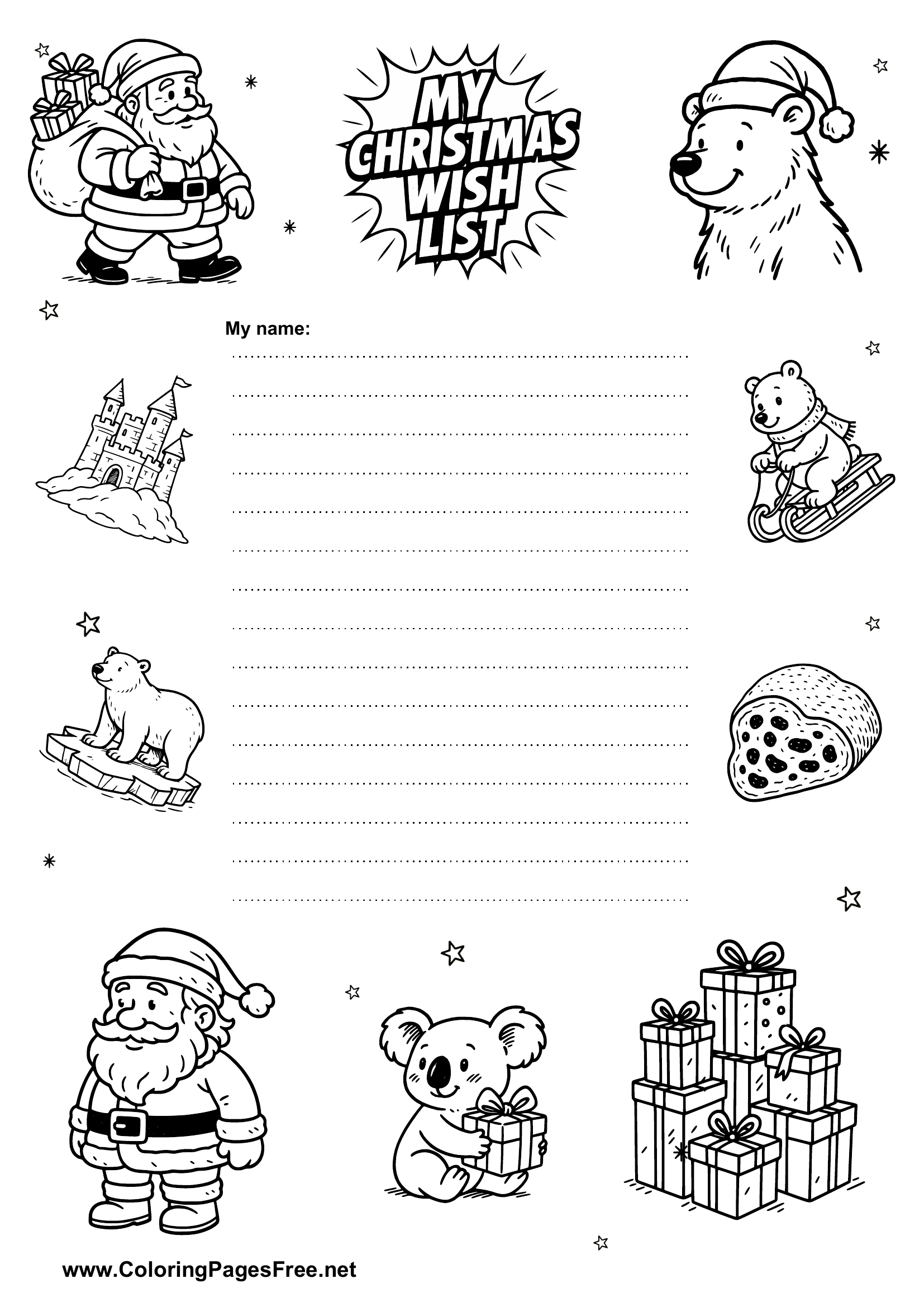 Free Wish List for Boys and Girls