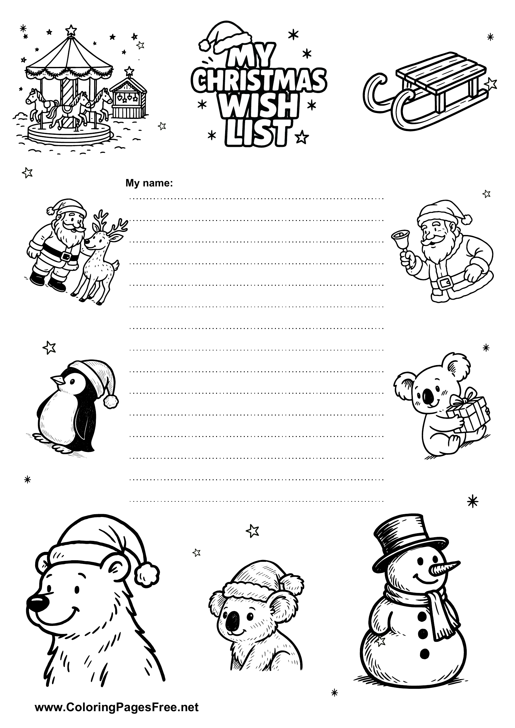 Free Wish List Template