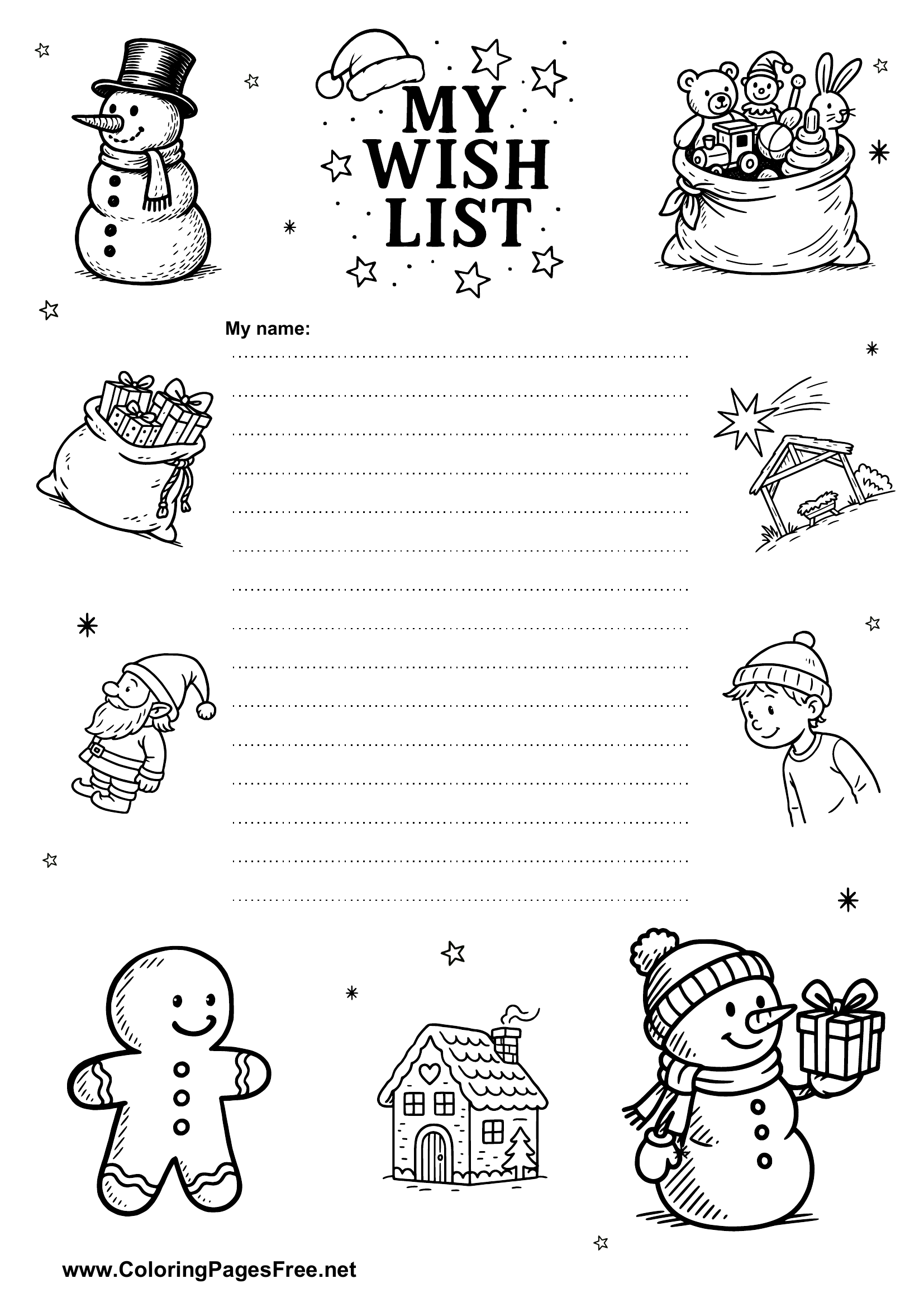 Free Wish List with Frame