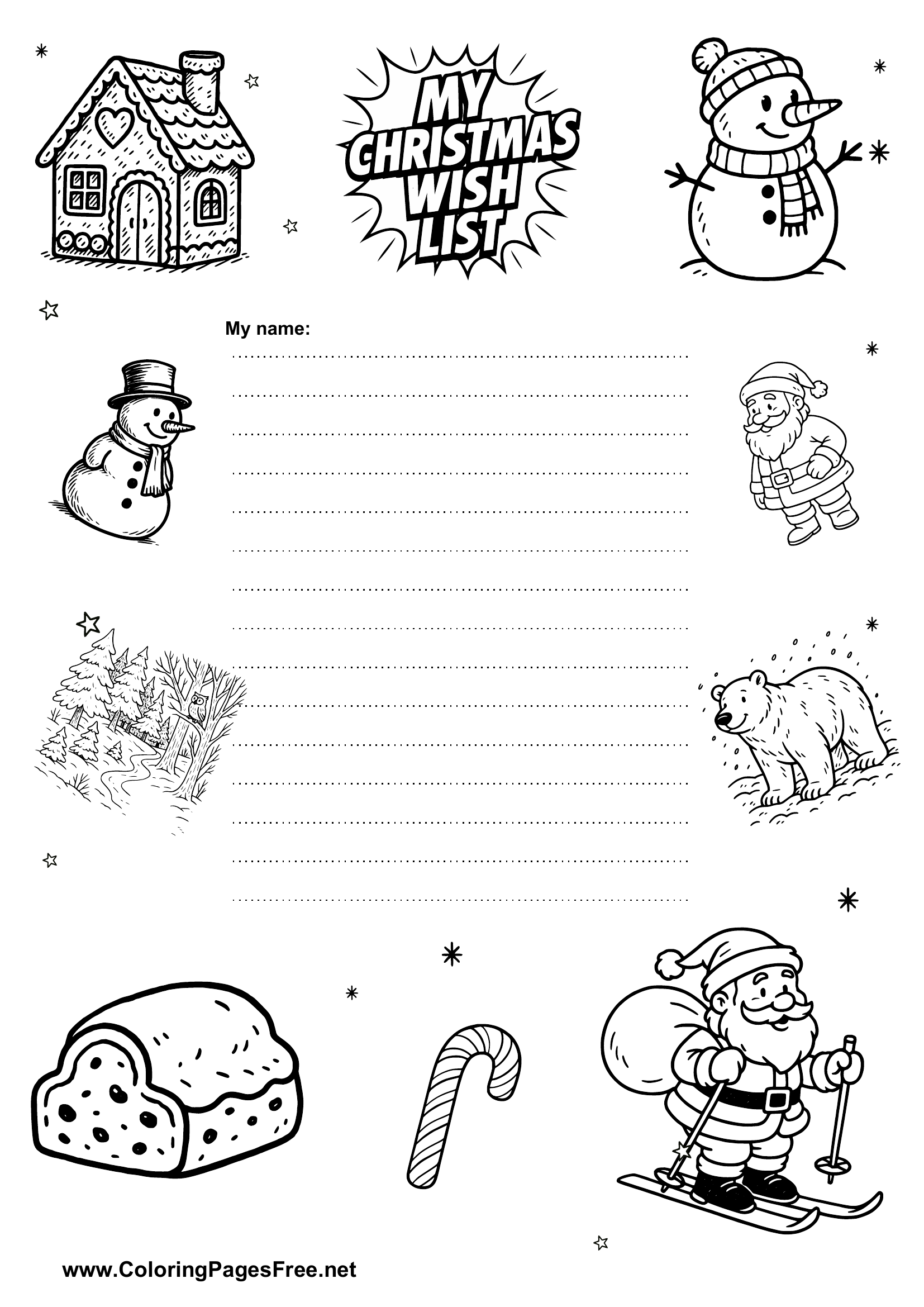 Funny Cartoon Christmas Wish List