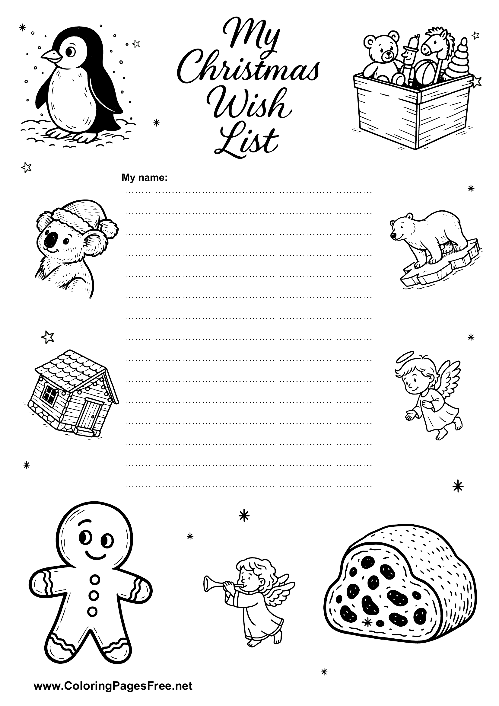 Kindergarten Christmas Wish List