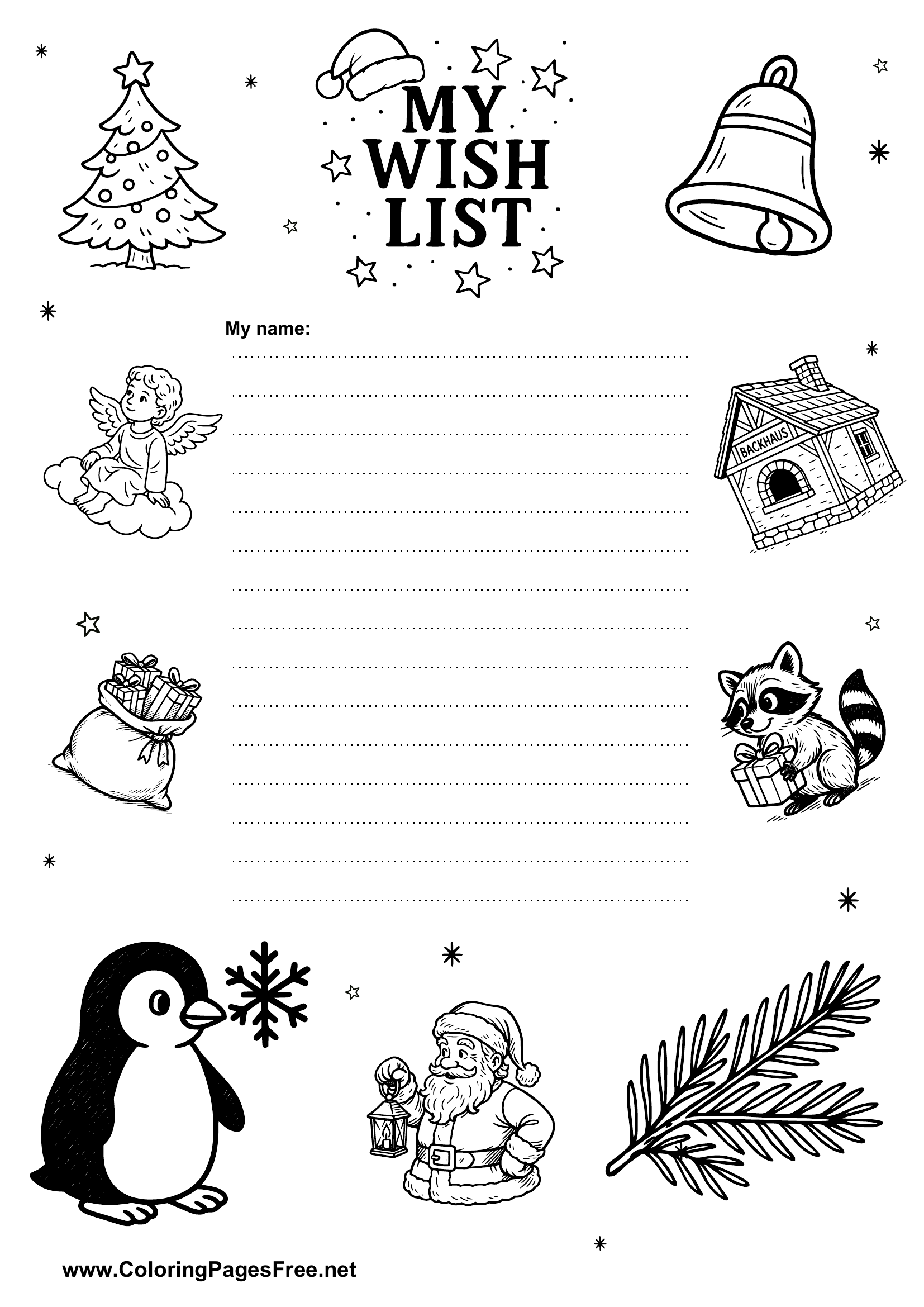 Modern Minimalist Wish List Template