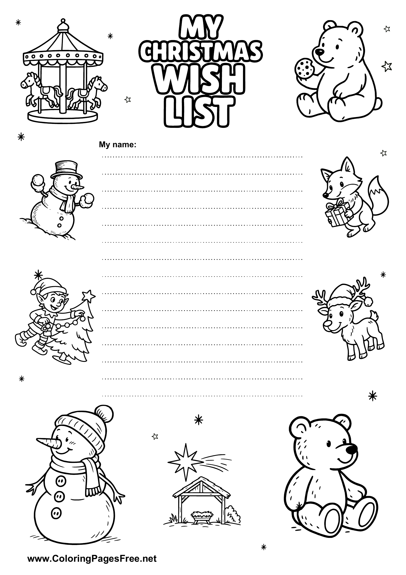 My Christmas Wish PDF Template
