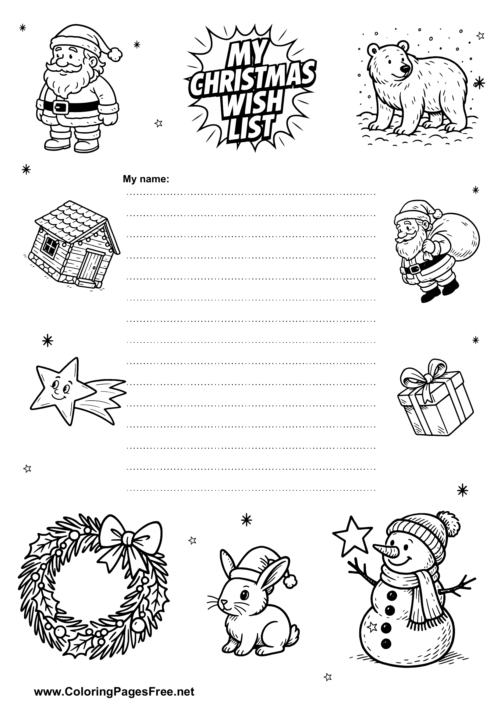 Printable Christmas Gift Wish List