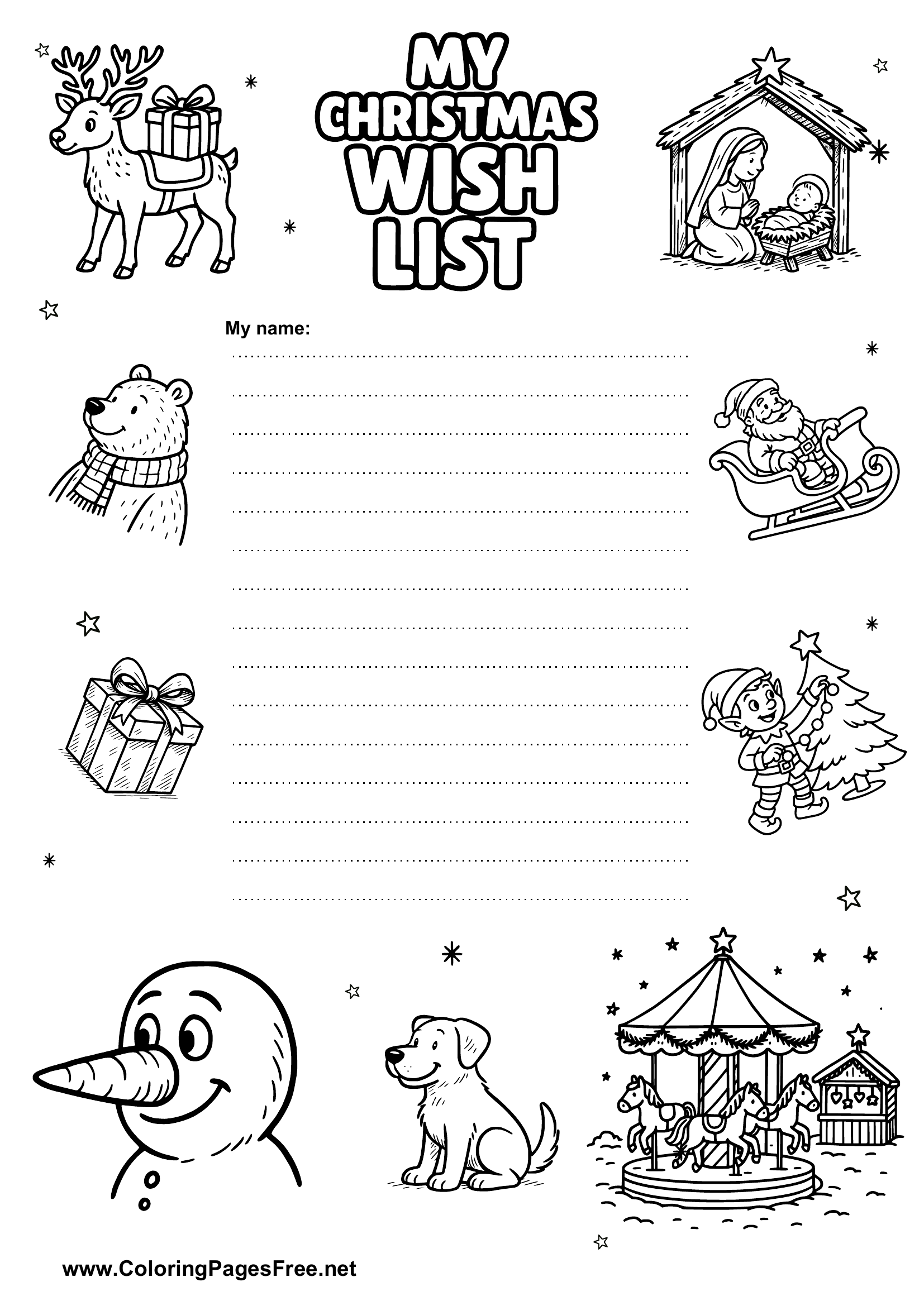 Santa Letter Template PDF