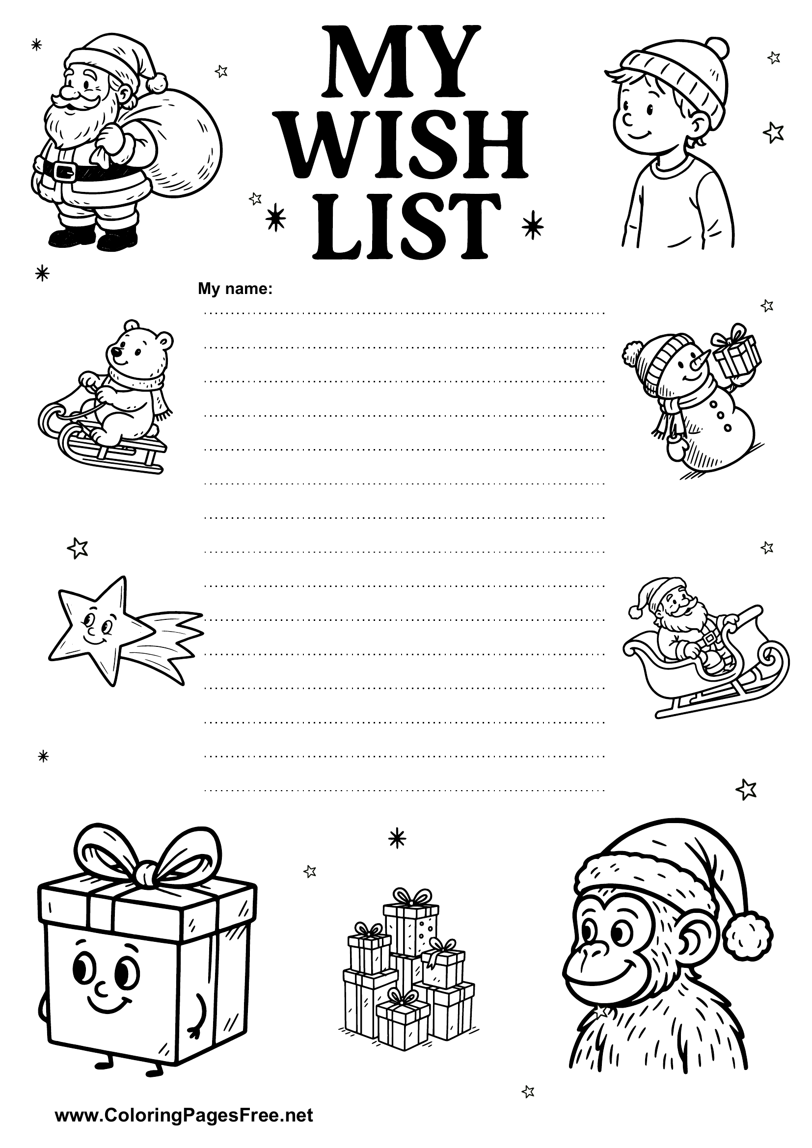 Santa Wish List Template
