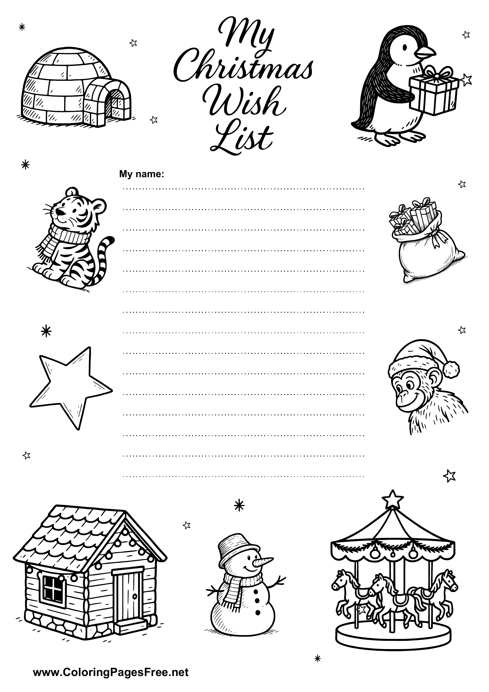 Winter A4 Wish List PDF