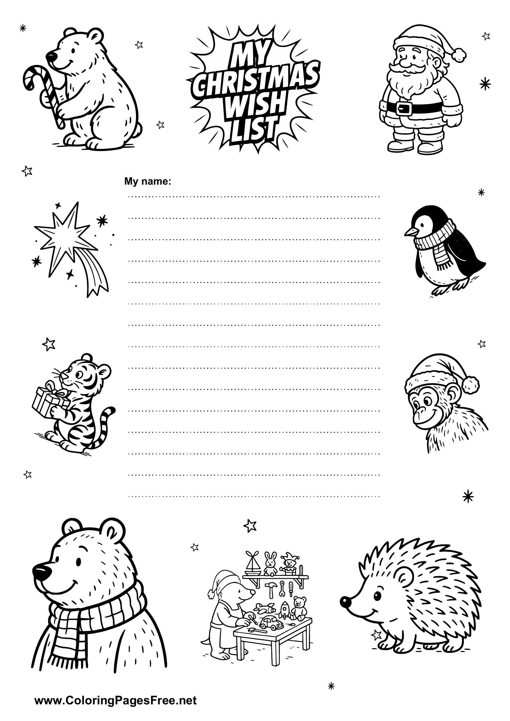 Wish List Free Printable