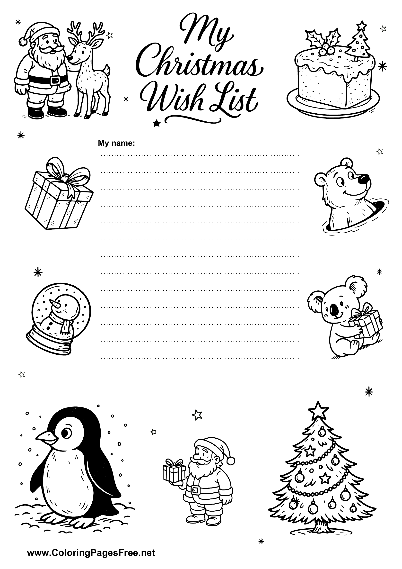 Wish List Free to Print