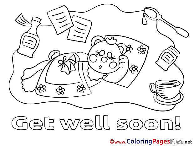 Illness Get well soon Coloring Pages download