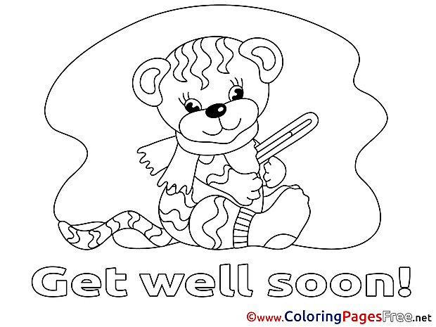 Tiger printable Coloring Pages Get well soon