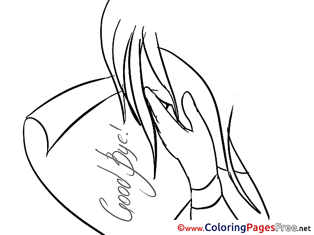 Letter Colouring Sheet download Good bye