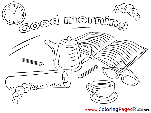 Book Good Morning free Coloring Pages