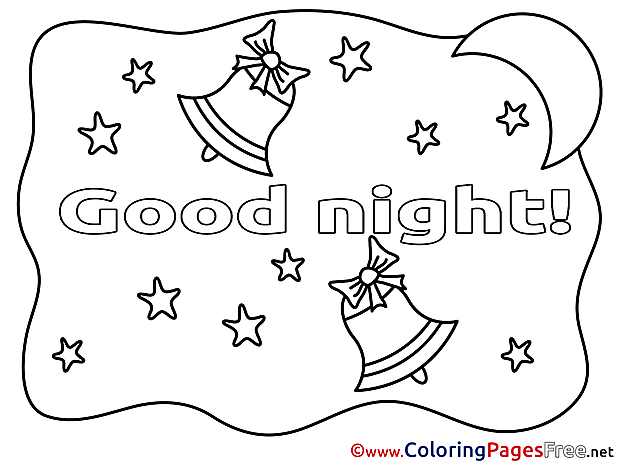 Bells Good Night Coloring Pages free