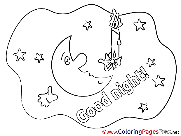 Coloring Pages Good Night for free