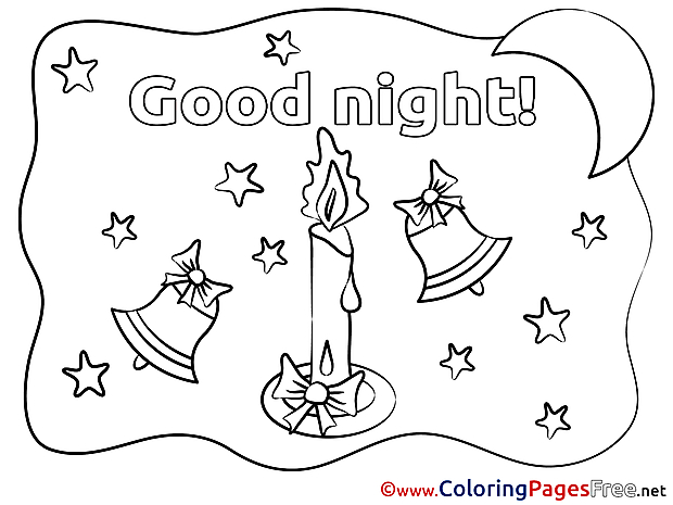 Flame Coloring Sheets Good Night free