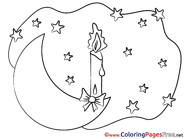 Moon Kids Good Night Coloring Pages