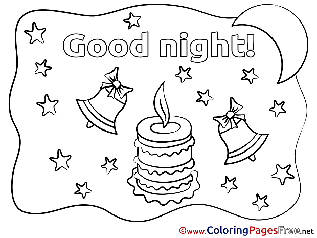 Stars Good Night free Coloring Pages