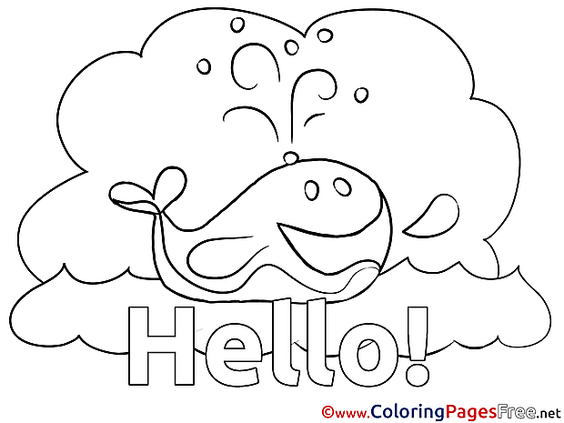 Whale Hello free Coloring Pages