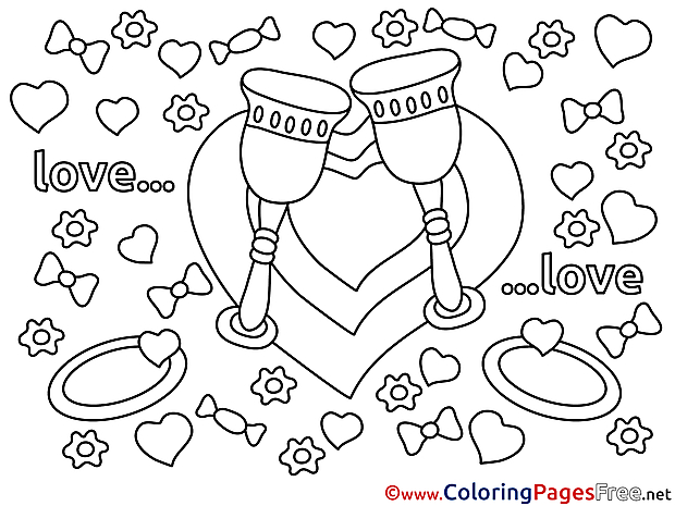 Hearts download Love Coloring Pages