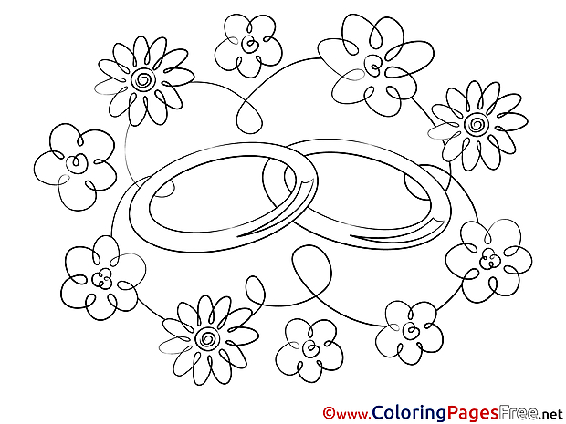 Rings printable Love Coloring Sheets