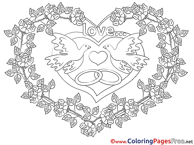 Roses Children Love Colouring Page
