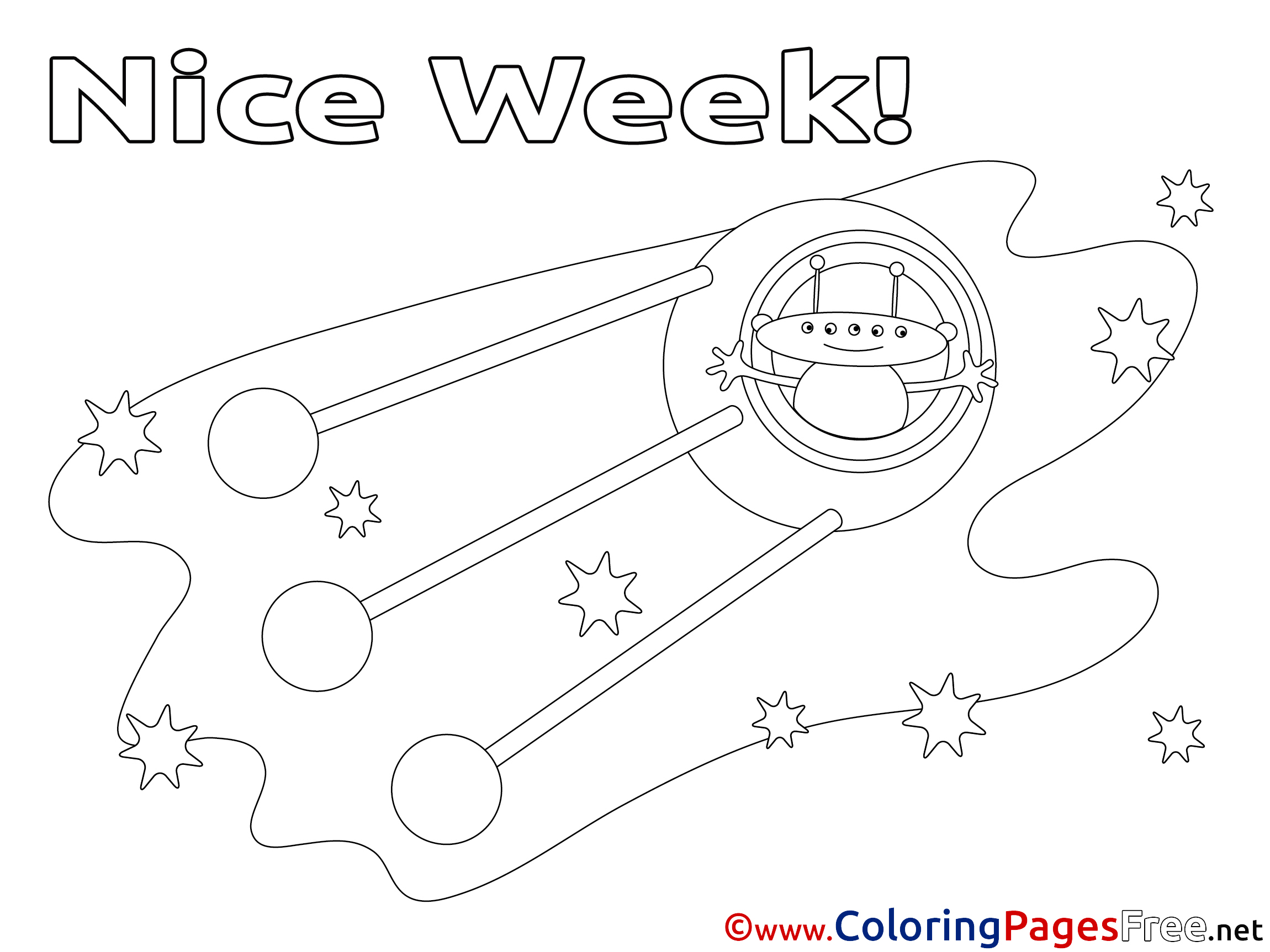 Cosmos Kids Nice Week Coloring Pages