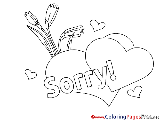 Flowers download Sorry Coloring Pages