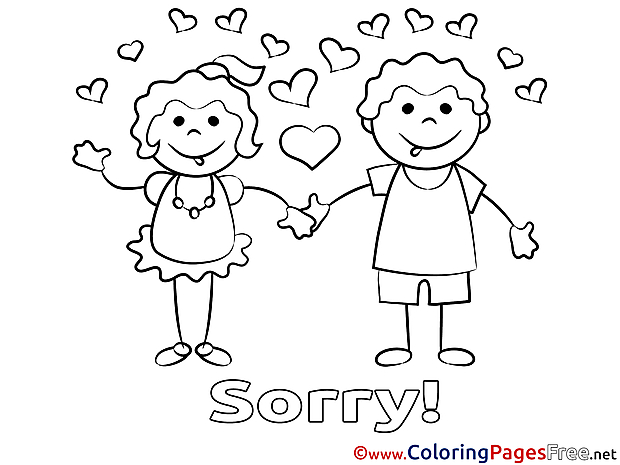 Love Coloring Pages Sorry for free