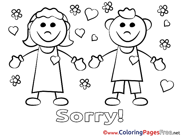 Love Kids Sorry Coloring Pages
