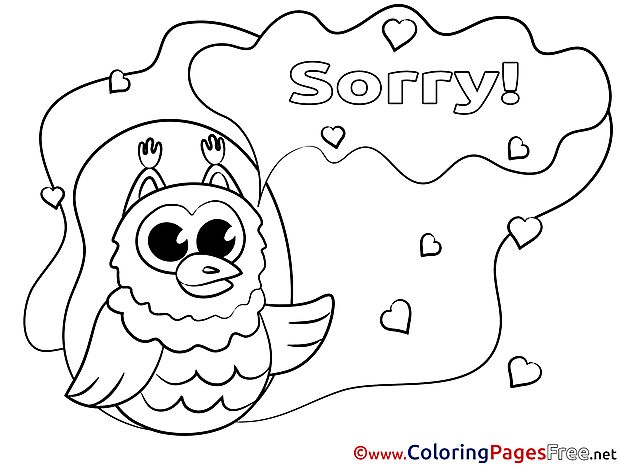 Owl Coloring Sheets Sorry free
