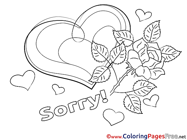 Rose Colouring Sheet download Sorry