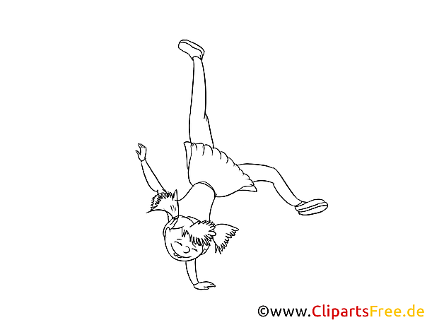 Acrobat Colouring Sheet download free Girl