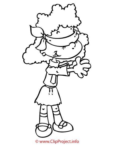 Playing girl coloring page for free