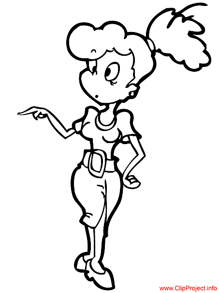 Woman coloring page free