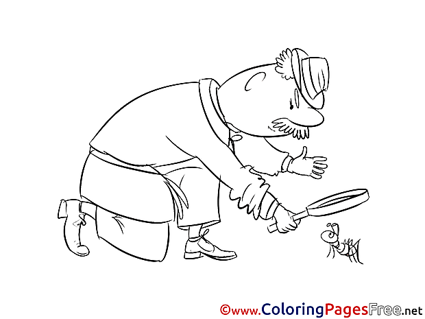 Ant Kids free Coloring Page