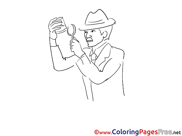 Clue Loupe for Kids printable Colouring Page