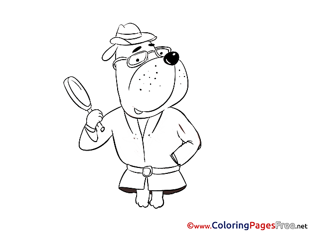 Dog printable Coloring Pages for free