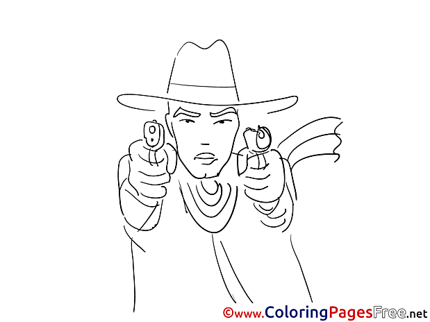 Gangster free printable Coloring Sheets