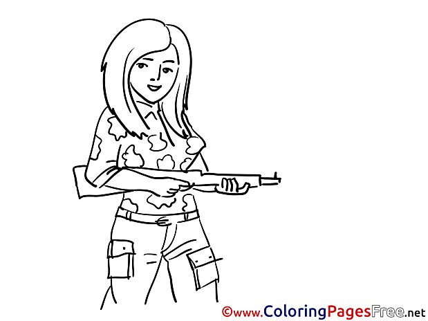 Girl Colouring Page printable free