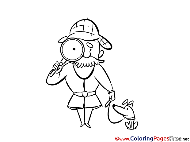 Loupe Colouring Page printable free