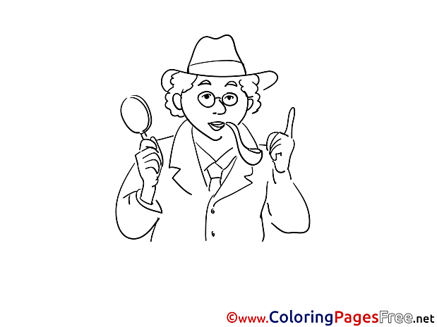 Pipe Detective Kids free Coloring Page