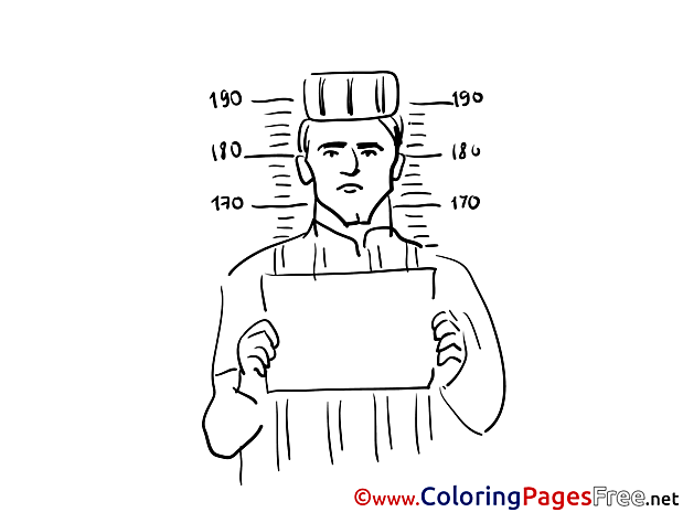 Prisoner free Colouring Page download